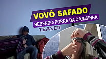Cristina Almeida sucking grandpa's cock and then swallowing the fucking condom.