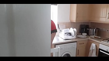 The stepfa secretly films his d when he was cleaning the house and then her to suck his big cock.