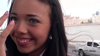 Brunette amateur student from public fucking ho...