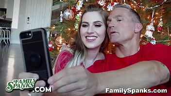 Christmas Family Photo Gone Horny with Step Dad and Stepdaughter Niki Snow