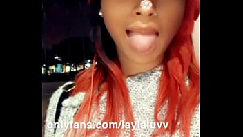 SEXY MODEL LAYLA LUVV WITH SUPER LONG TONGUE