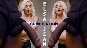 BANGBROS - Compilação Teen Elsa Jean: Petite Girl Stuffed With Big Cocks!