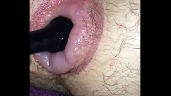 Fucking my puffy man pussy with a toy