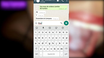 Videollamada whatsapp caliente mi hermanastra Susy me chupa la verga y recibe semen en la boca en vivo