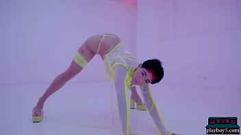 Neon lingerie looks super hot on curvy short hair latina MILF Mia Valentine