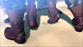 【3Dエロアニメ】今日も黒人おチ○ポ元気にピストン体操しちゃうぞ！アナルをぱんぱんマ○コをぱんぱん野外大量中出しを断面図でご覧ください！