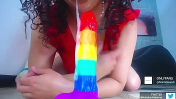 Nairobis Sucking Dildo with Pleasure