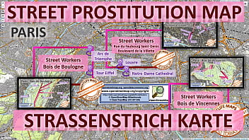 Paris, France, Sex Map, Street Prostitution Map, Massage Parlours, Brothels, Whores, Freelancer, Streetworker, Prostitutes