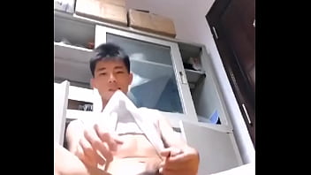 Solo Asian masturbating