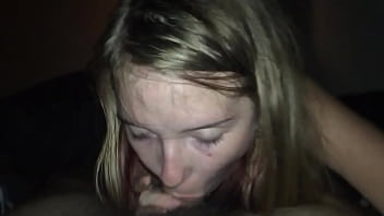 blonde oral 18 creampie throat