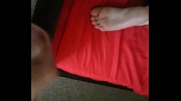 Cumming on my s. girlfriends foot