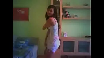 Young girl dancing on cam