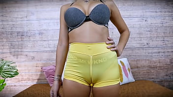 Puffy Pussy Big Cameltoe See Through Shorts Latina Hooker