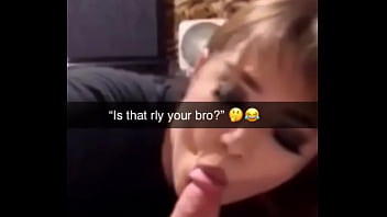 step Sister brother sloppy blow job