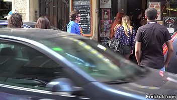 Lezdom in public for Spanish hottie