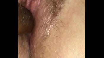 Fingering wife hairy wet pussy