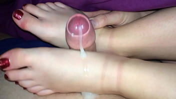 Footjob quick GF footjob after night out whilst she s.