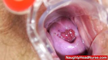 Nurse gapes her unshaven hole