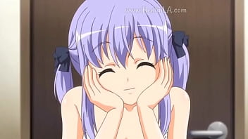 [エロアニ]あざとい貧乳チラ見せ♡ アウトなちっぱいの幼いっ娘が、裸エプロンで男を誘惑する