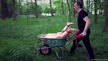 Brutal drilling for chained blonde slave punished and fucked in bdsm