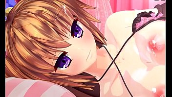 【3Dエロアニメ】ふたなり美少女が配信で特殊装置にW電マを設置しておティンティンを挟んじゃう！