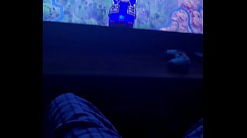 Teen masterbateing playing fortnite