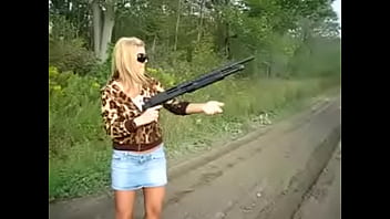 Hottie Shooting a Gun For The 1st Time!!!