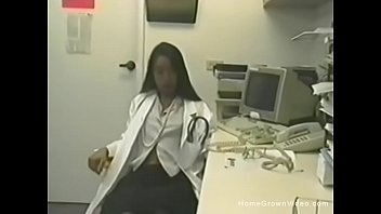 Asian nurse caught masturbating in her office with toys