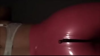 Cum on latex ass