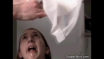 y. slut drinking her piss from diaper