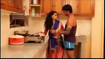 indian beautiful Housewife Romance In Kitchen