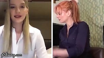 girlsway kenna james and her boss masturbate remotely during the quarantine quarantine