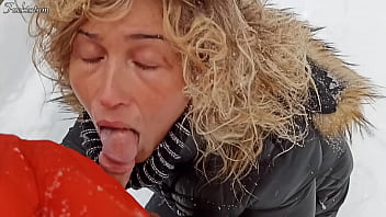 Hot Sex Session in the Mountains with her Ski I...