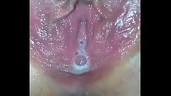 creampie pushing my mans nut out my pussy