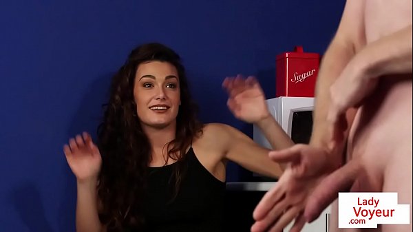 cute babe spreads legs to help jerking guy bdsm [ Duration: 06:06 ]