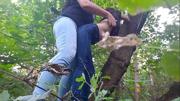 Fucked my girlfriend with a strapon in the forest – Lesbian Illusion Girls