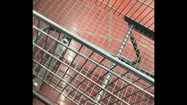 Candid booty at supermarket