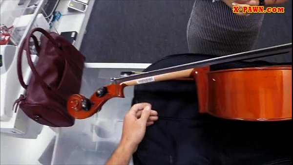 babe pawns her cello and fucked at the pawnshop for cash blowjob [ Duration: 06:12 ]