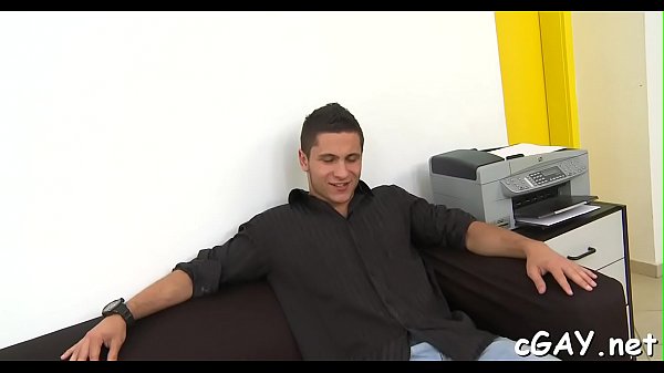 young dude gets a lusty anal thrashing from sexy homo hunk gay [ Duration: 05:00 ]