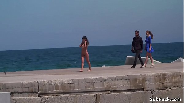 bare spanish slave walked on streets bdsm [ Duration: 05:10 ]