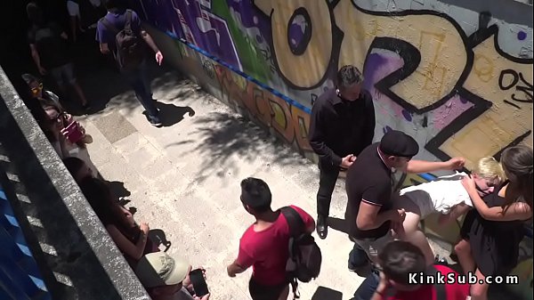 disgraced slave banged in subway entrance bdsm [ Duration: 05:32 ]