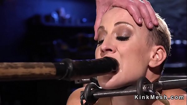 slave locked and gaged with dildo bdsm [ Duration: 05:07 ]