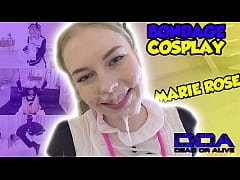 Blonde Cosplay Teen Spy missionary with Shibari...