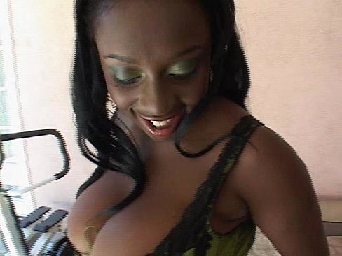 Busty black chick anal fucked